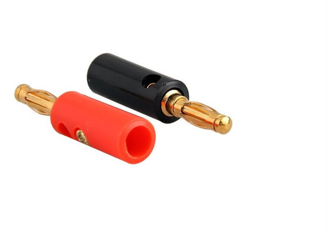 Audio Speaker Screw Banana Gold Plate Plugs Connectors 4mm